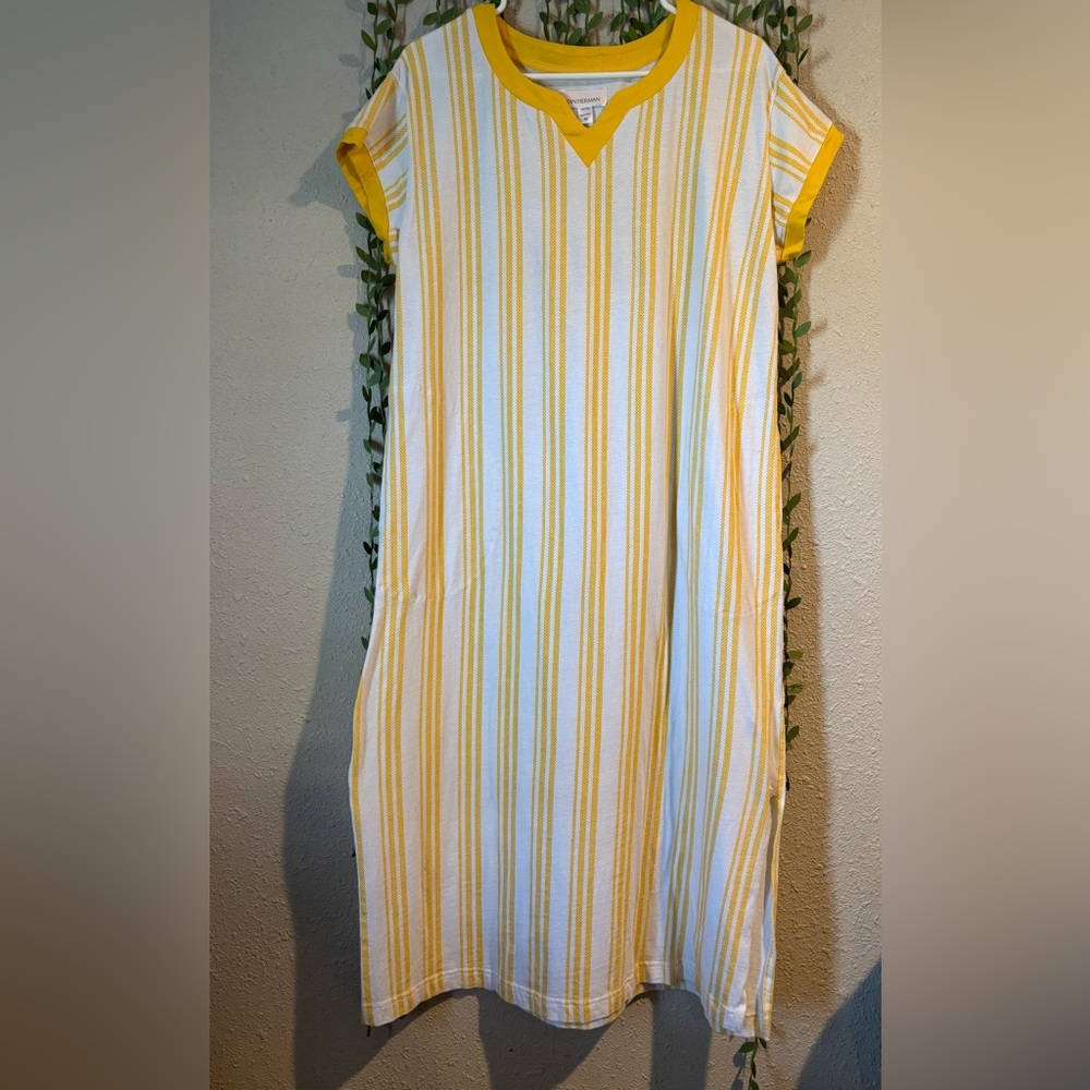 Stan Herman white and yellow dress size XS